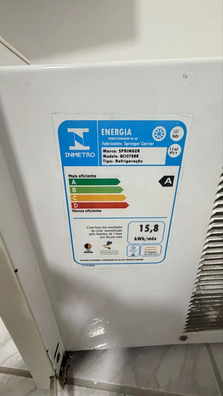 Ar condicionado de 7.500 BTUs - Foto 2