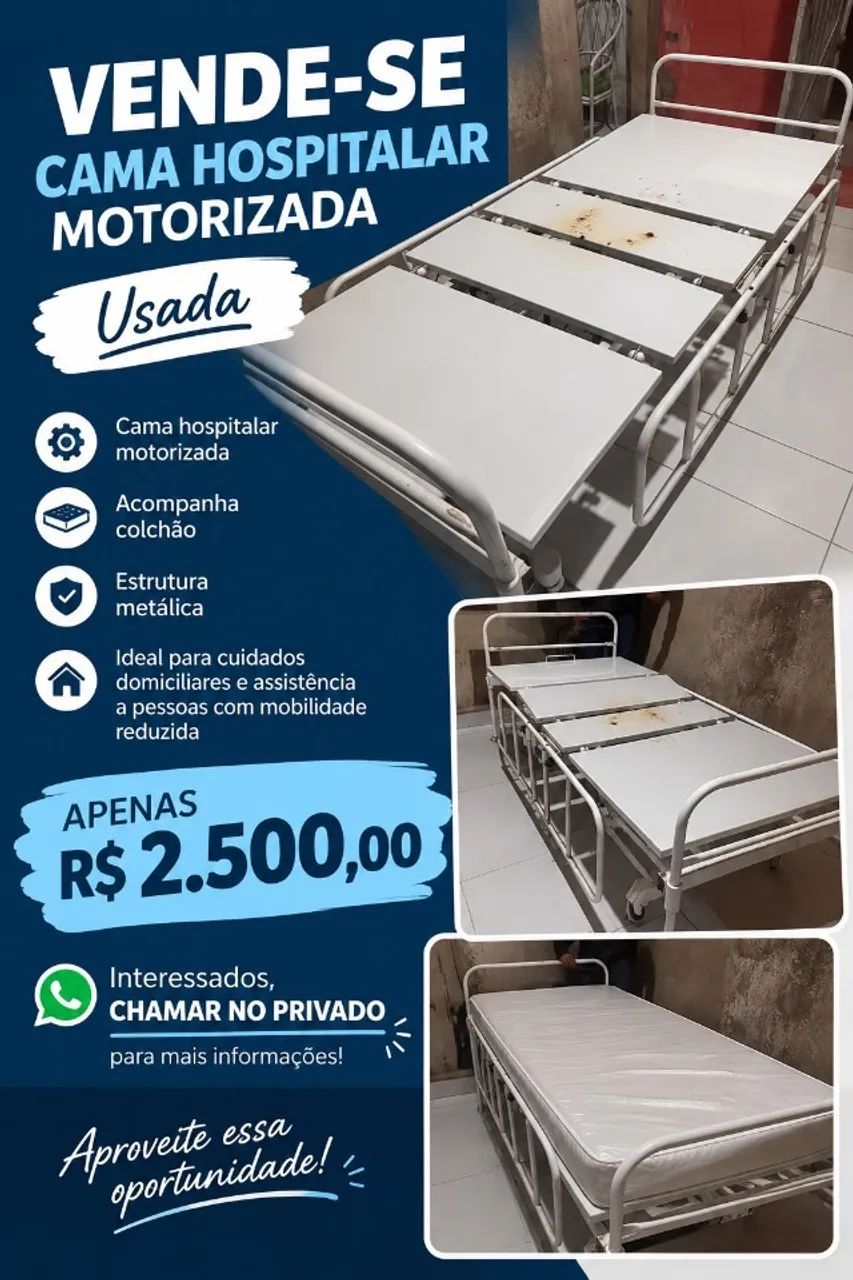 Cama hospitalar motorizada usada 