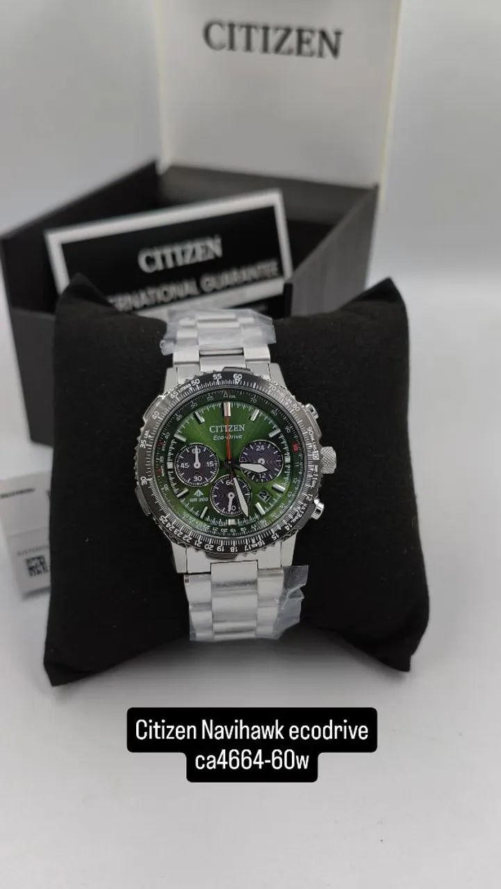 Relógio Citizen ecodrive navihawk novo completo 