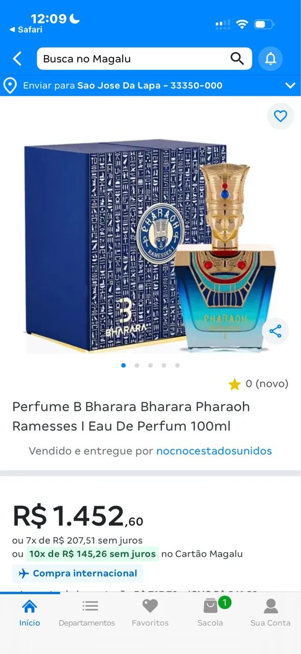 Perfume Bharara Pharaoh Ramesses I 100ml - ORIGINAL LACRADO - Foto 4