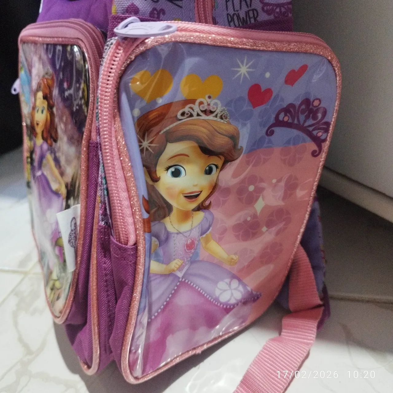 Mochila infantil Princesa (Nova sem uso) - Foto 3