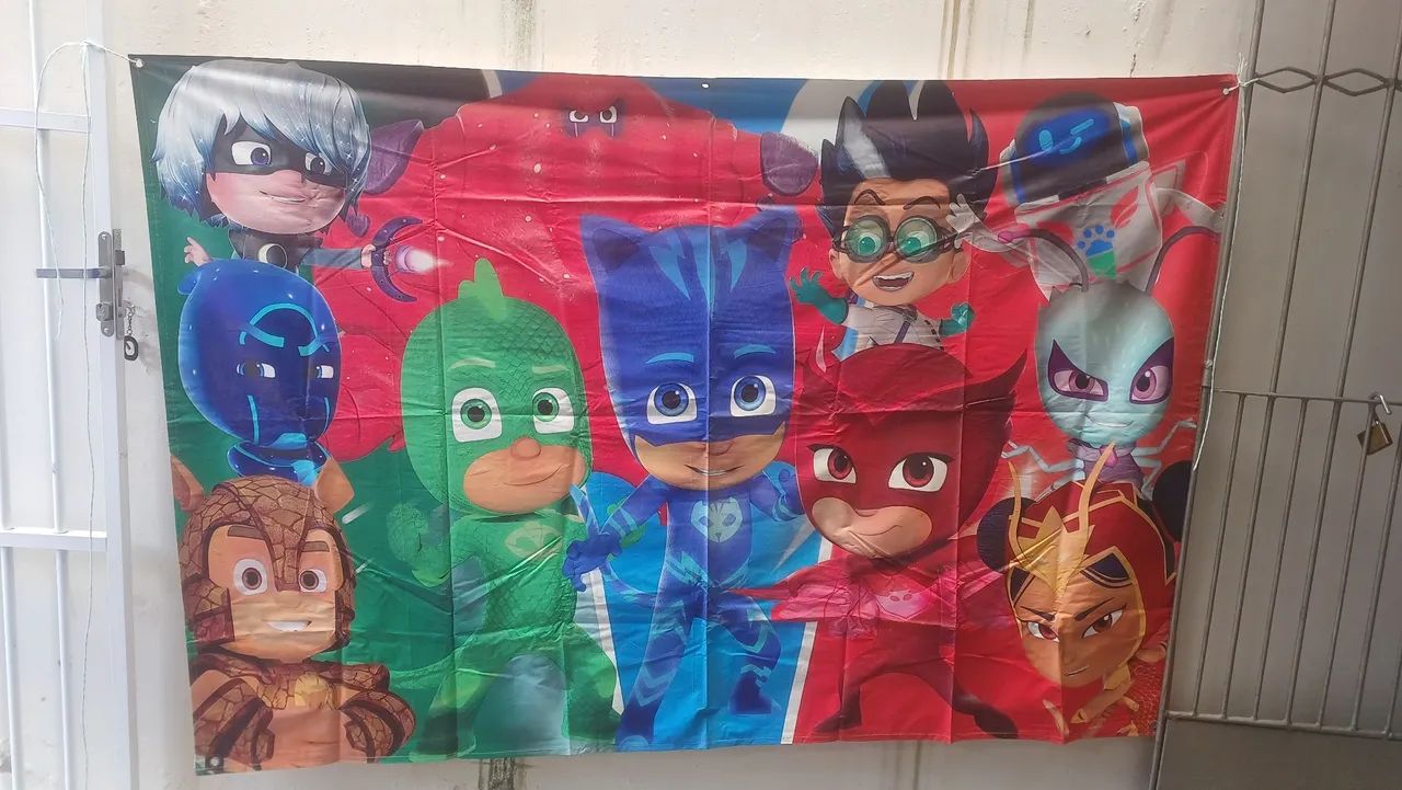 Painel de festa tema PJ Masks - Foto 2