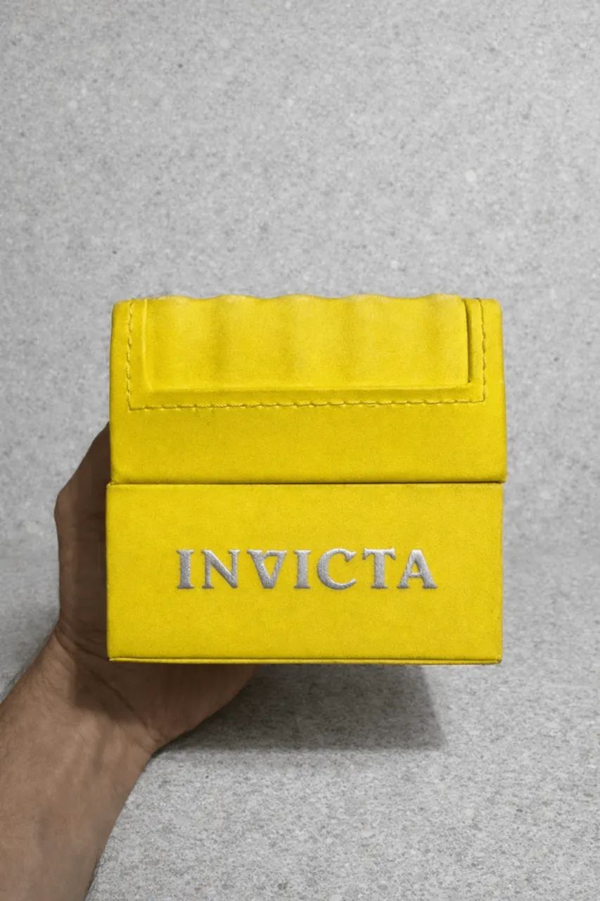 relógio invicta original com caixa, modelo esportivo com mostrador azul texturizado e caix - Foto 4