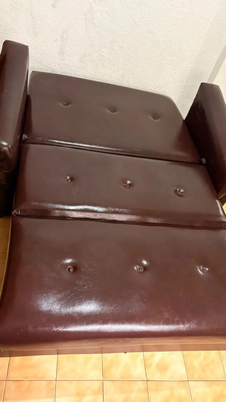 SOFÁ-CAMA COM BAÚ E COLCHÃO APENAS RETIRADA - Foto 2