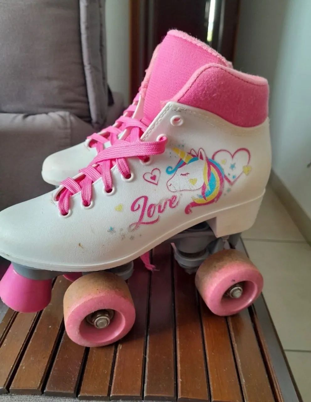 patins infantil unicornio