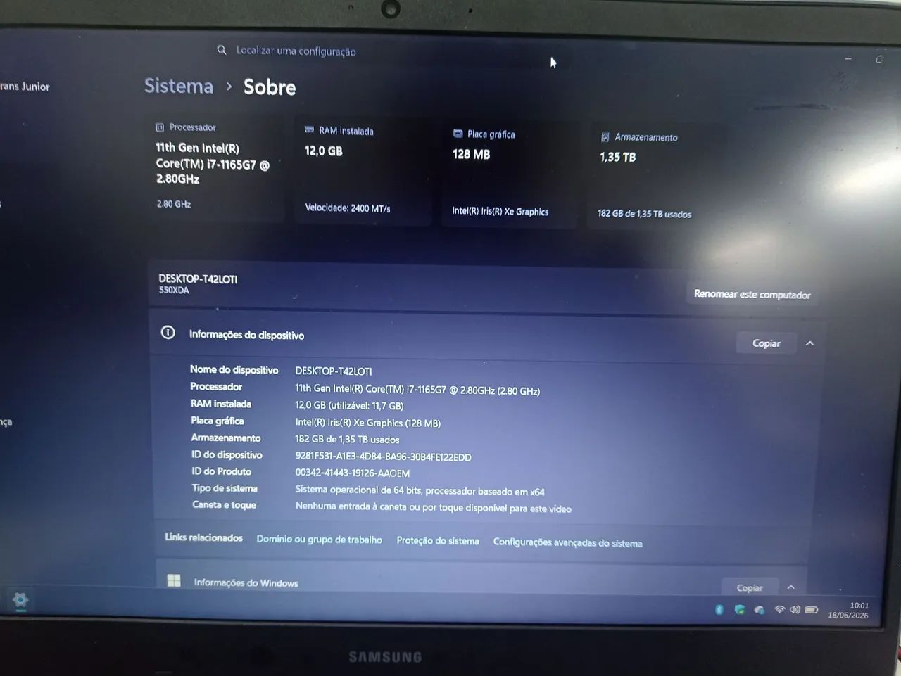 Samsung Book Core i7 11ª Geração - Impecável! - Foto 5