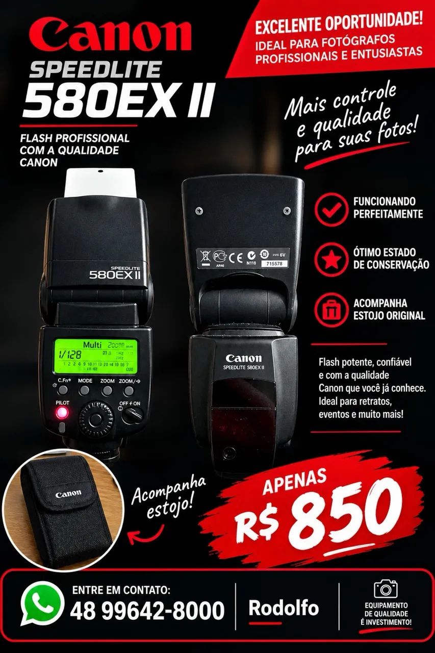 Vendo Flash 580EX || Cânon