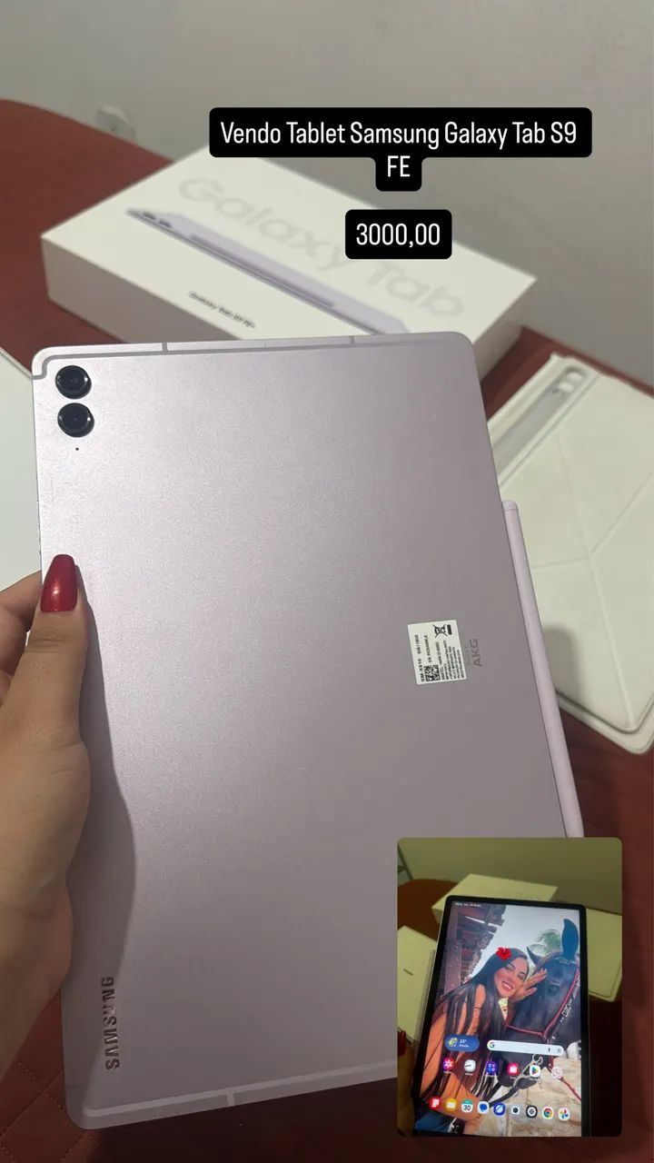 Tablet Samsung Galaxy Tab S9 FE+ Wifi, 128GB, 8GB RAM, Tela Imersiva de 12.4"