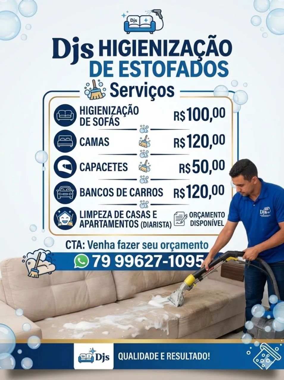 Djs higienização de Estofados 