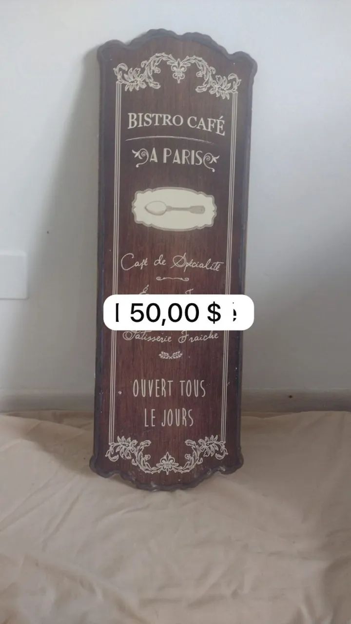 Placa decorativa de madeira