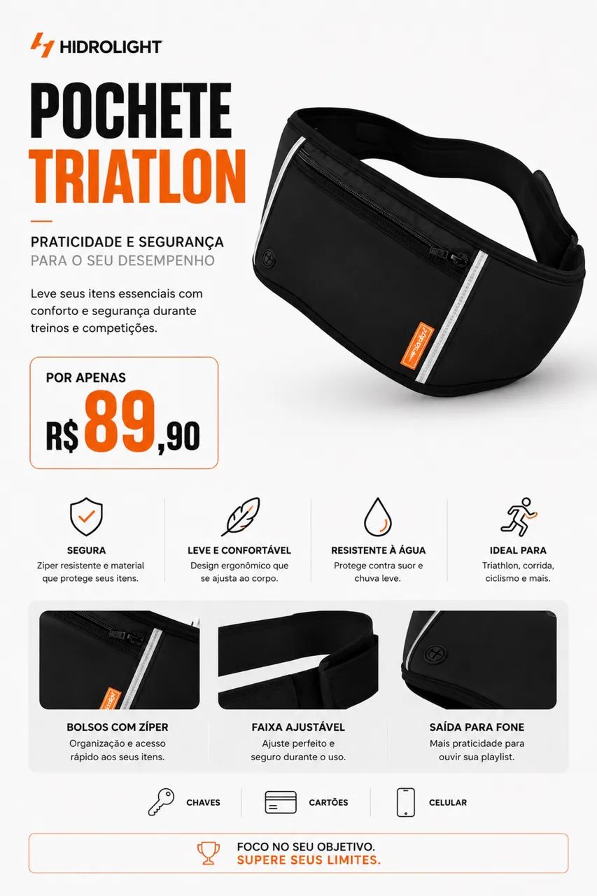 Pochete Hidrolight triatlo 