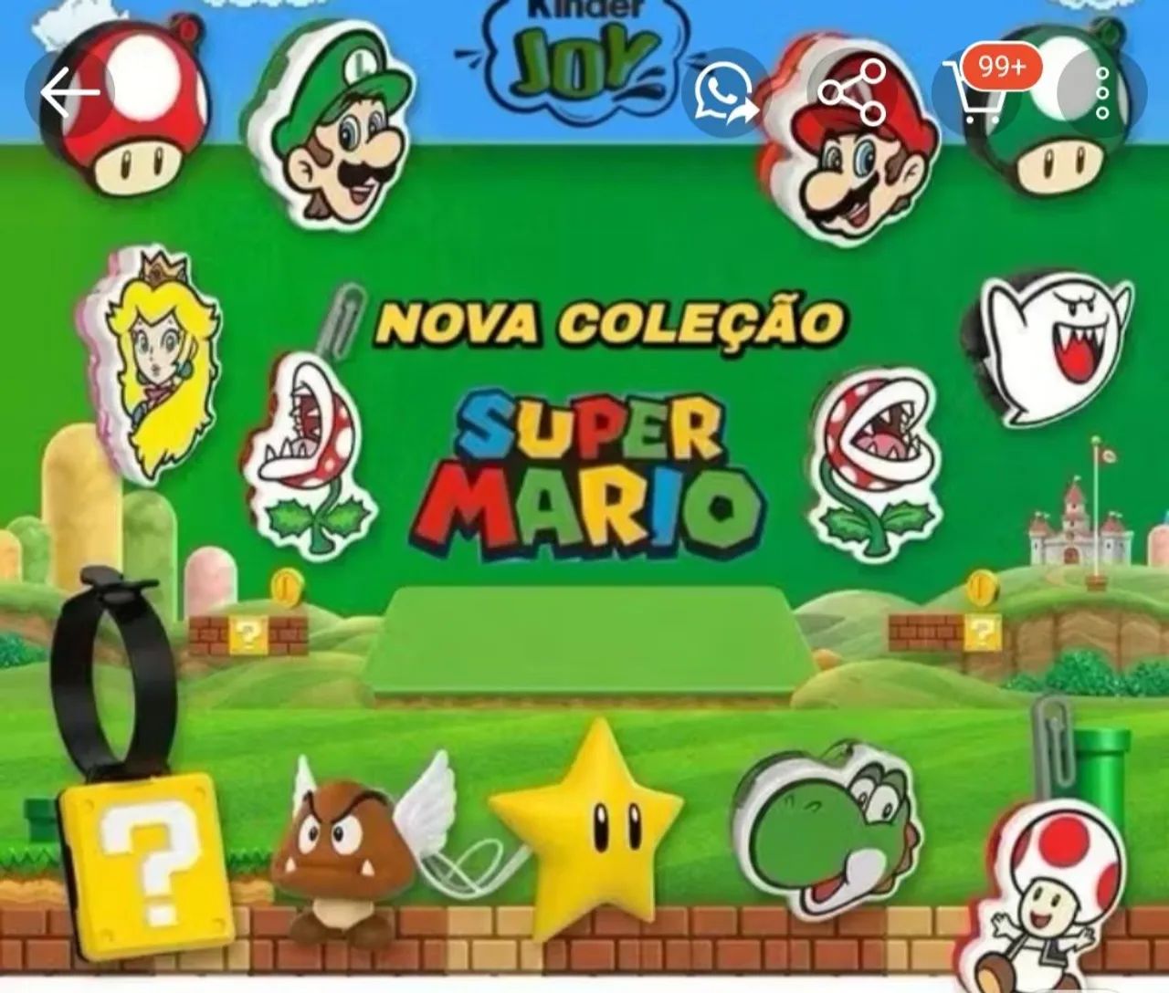 Coleção mario kinder joy