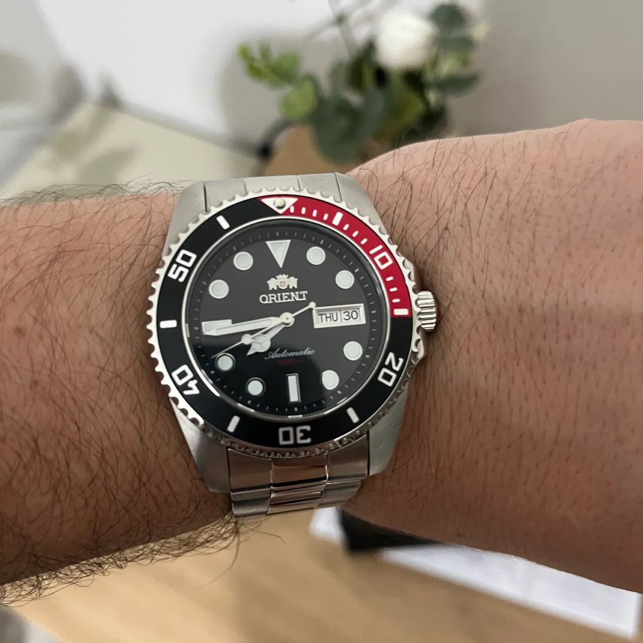 RELÓGIO ORIENT AUTOMÁTICO SUBMARINER COKE 469SS068NH - Foto 3