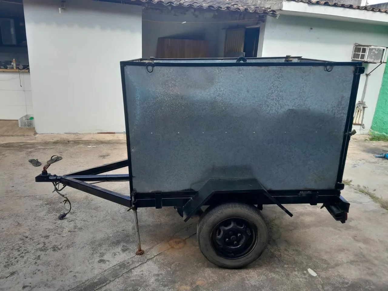 Reboque prancha +contêiner 