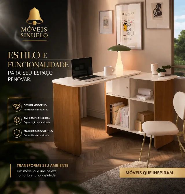 Escrivaninha Nomad 360° - Pronta Entrega - Móveis Sinuelo