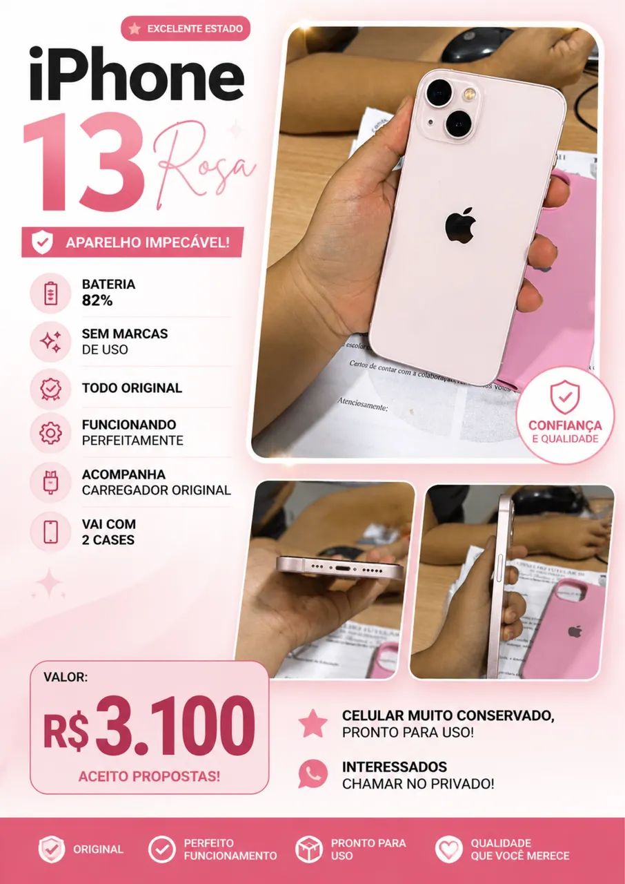 ? iPhone 13 Rosa - 128 GB ? - Foto 2