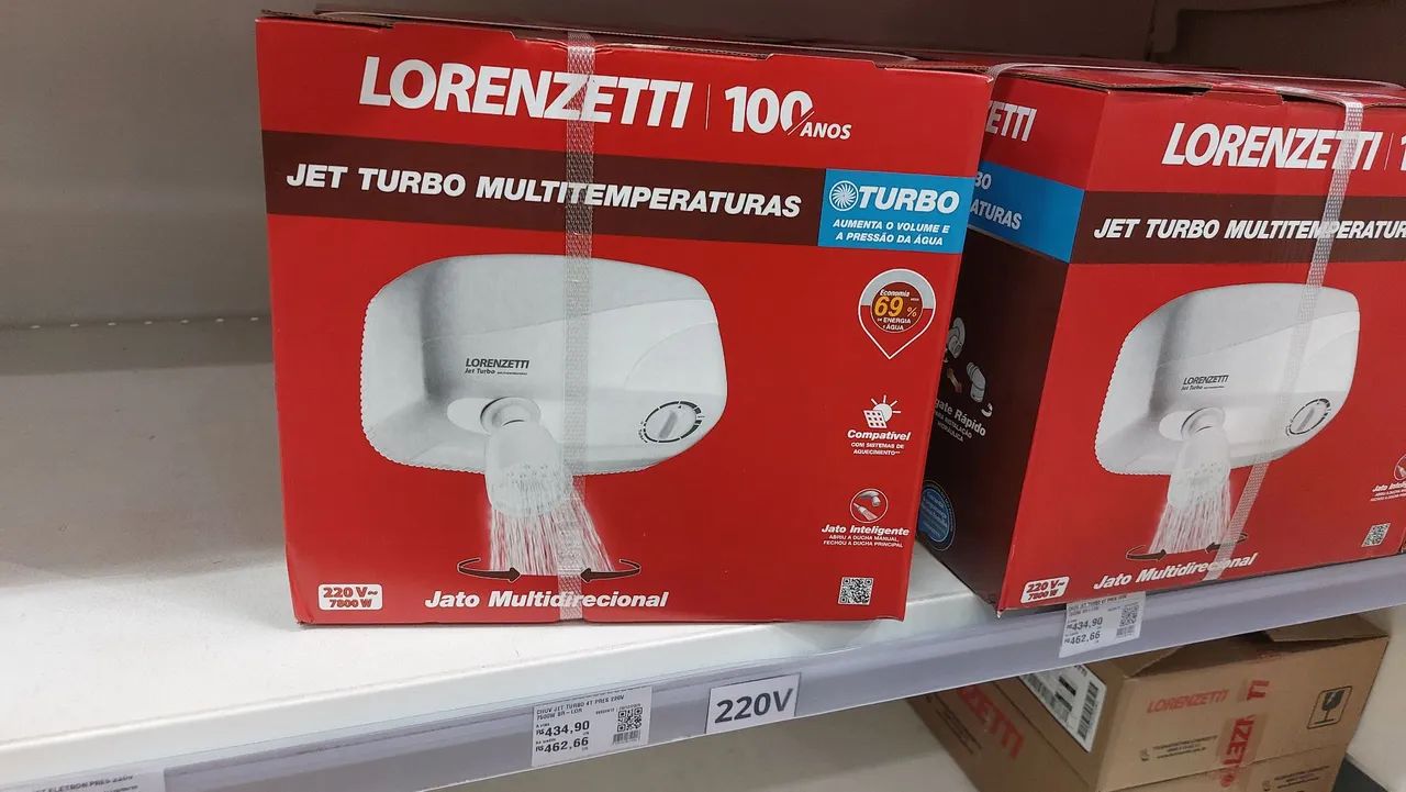 Chuveiro Lorenzetti Jet Turbo 220v - Foto 5