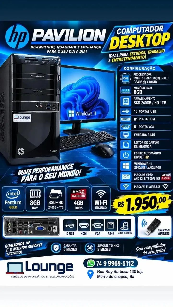 Computador Desktop HP Pavilion 