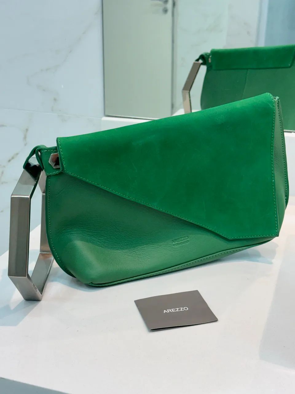 Bolsa Couro Arezzo Verde - Foto 3