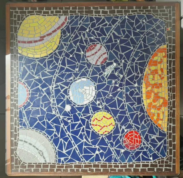 Mesa Mosaico tampo de Vidro de Jantar usada  - Foto 2