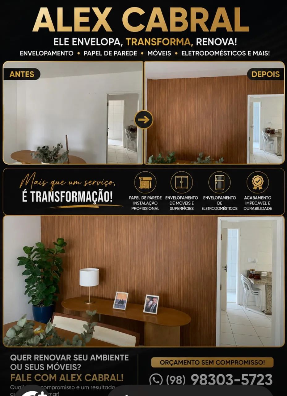 Aplicação de papel de parede e envelopamento - Foto 2