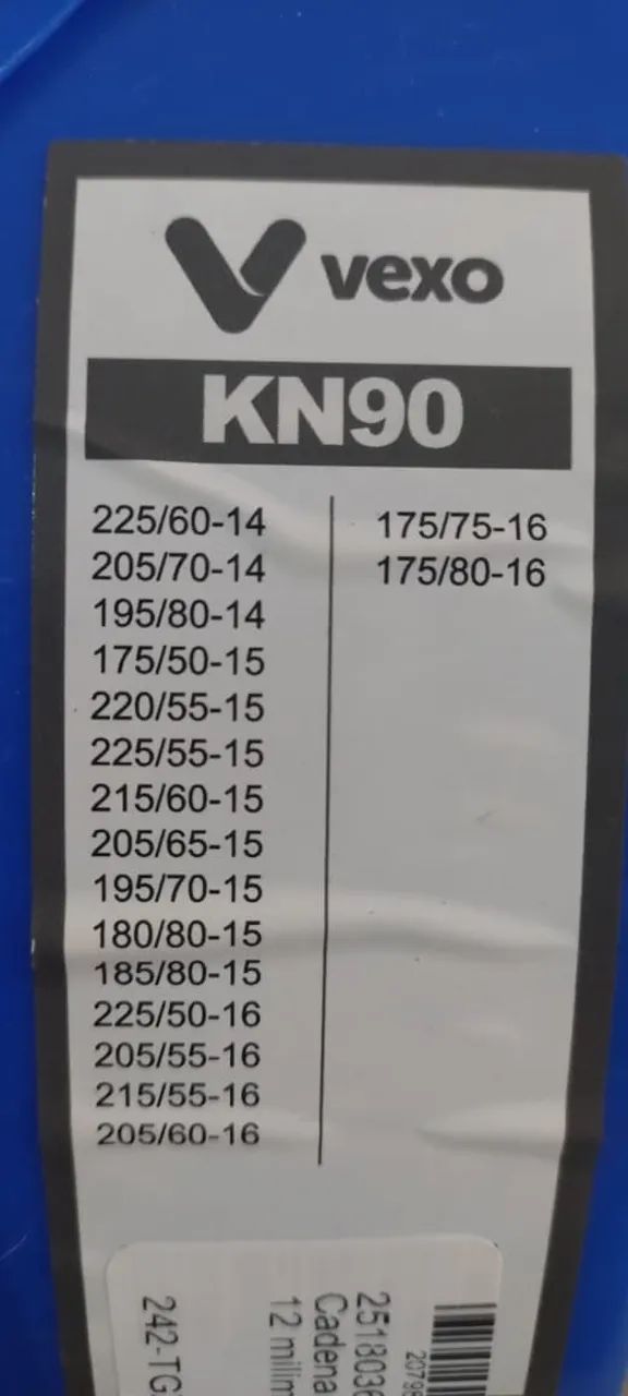 KIT neve, cambão, corrente para pneu, Luvas