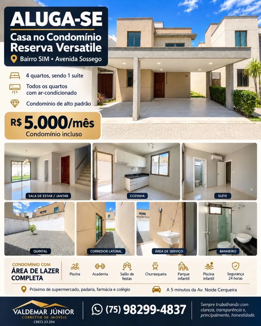 Casa Duplex 4/4 - Reserva Versatile | SIM