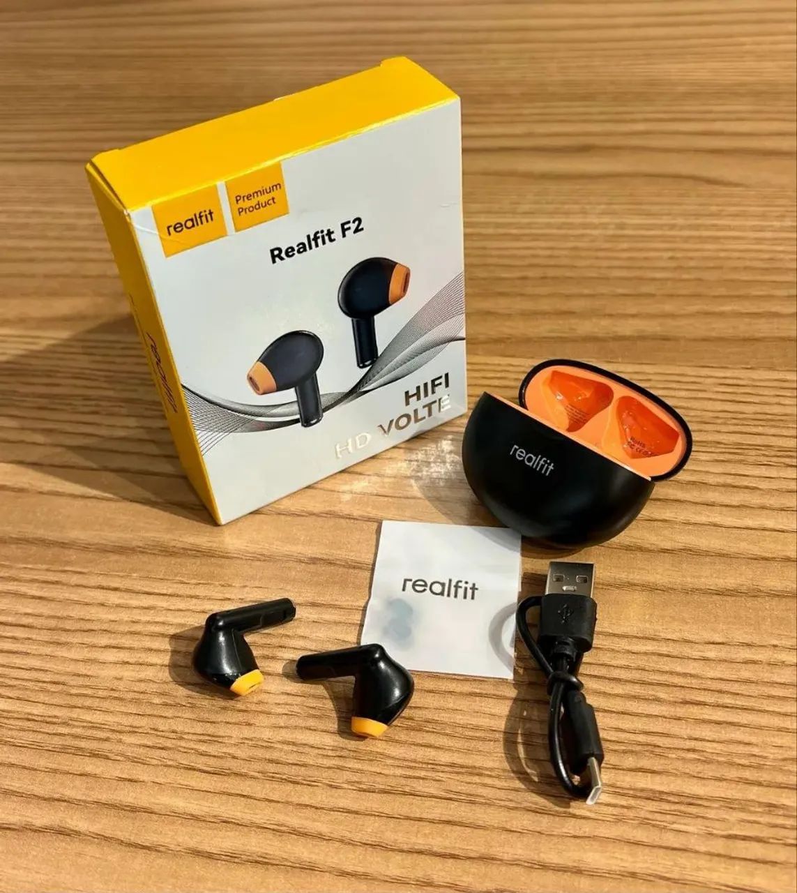 Fone sem fio Bluetooth Realfit F2 