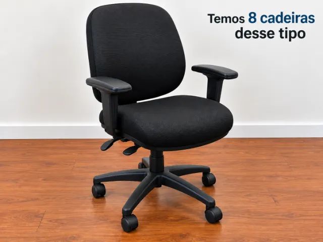 Cadeira giratórias com braço - LOTE COM 8 - Seminovas!
