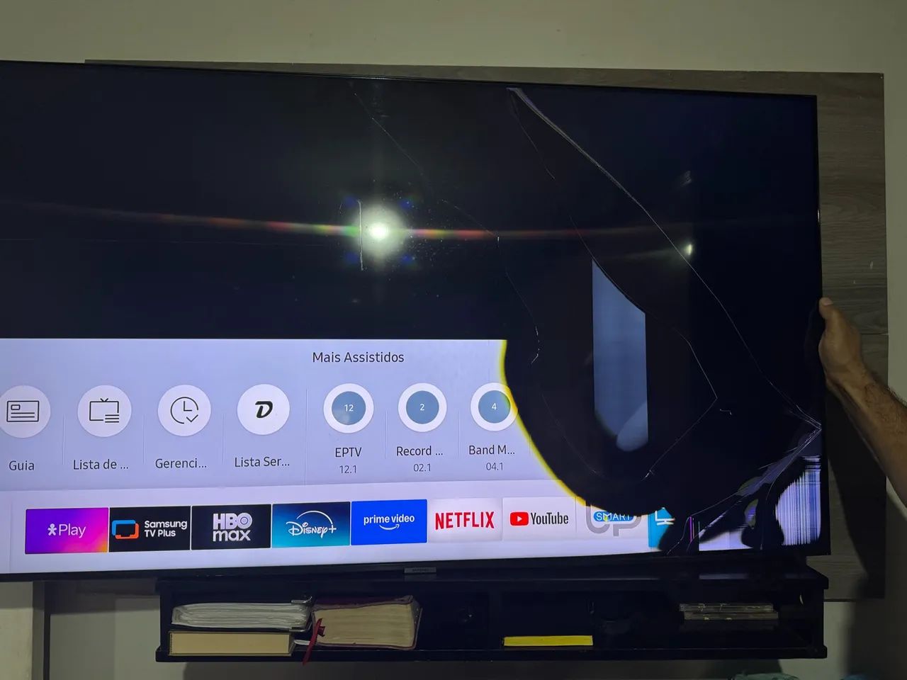 TV Samsung 55 polegadas Smart Display Quebrado - Foto 2