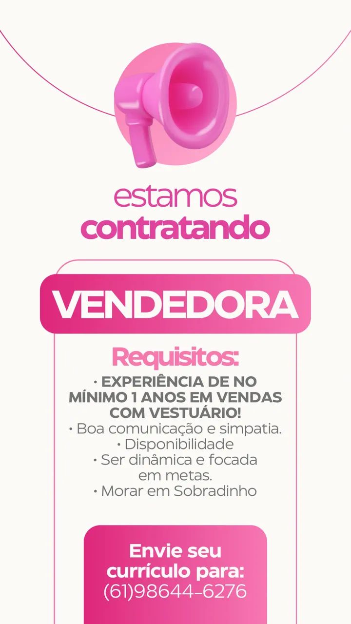 Contrata vendedora