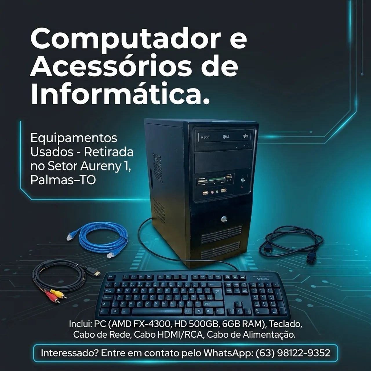 Computador AMD FX-4300 + Teclado e Acessórios. - Foto 5