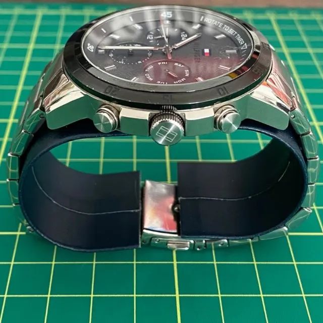 Relógio Tommy Hilfiger Troy 1792106 Masculino 46mm - Aço - Com Caixa - Foto 5