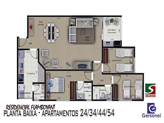 Apartamento à venda com 03 dormitórios em Nucleo agricola alpha, Franca cod:4612 - Foto 3