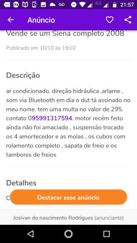 Vende se um Siena fire , valor 10.200 - Foto 3
