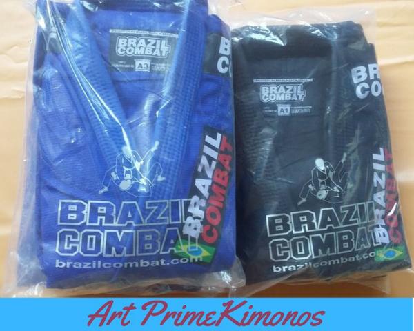 Kimono Novo Trançado Xtra-lite Azul ou Preto Brazil Combat *210,00 - Foto 3