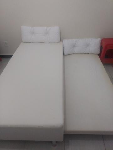 Sofá cama / bicama branco semi novo - Foto 3