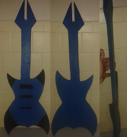 Guitarra de Madeira Sub Zero (Mortal Kombat)