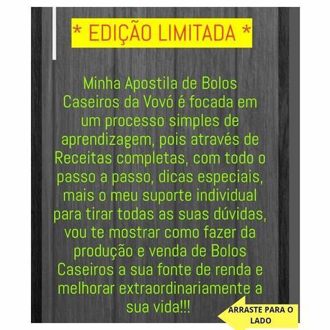 Curso De Receitas De Bolos Caseiros Da Vovó Serviços