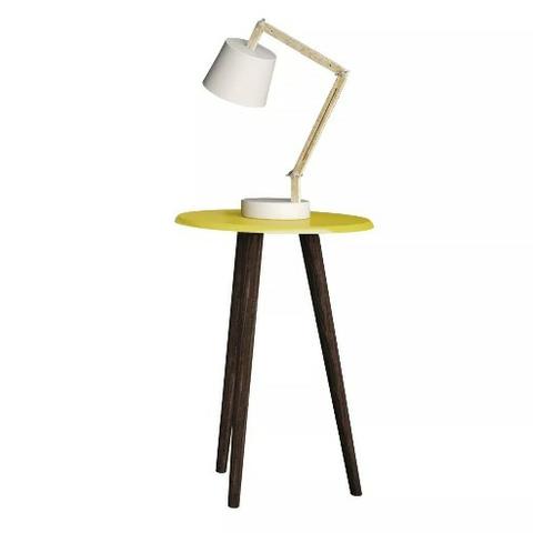 Mesa Lateral Brilhante Amarelo 63cm - Bechara Moveis - Foto 2