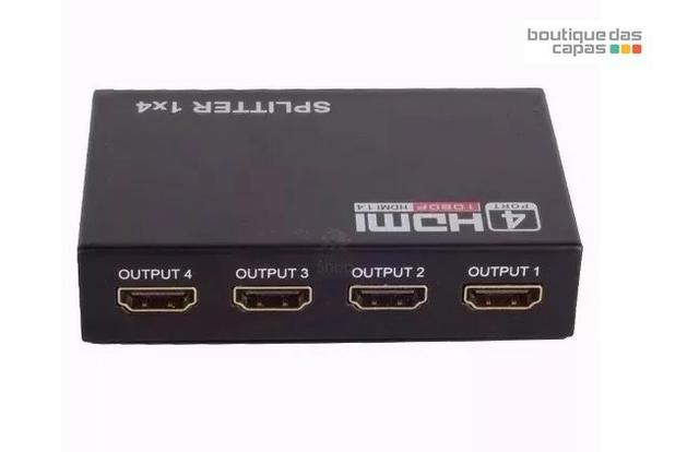 Splitter distribuidor hdmi 1 x 4 full hd 1080p com fonte divisor de sinal hdmi - Foto 4