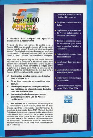 Livro - Microsoft Access 2000 para Leigos Passo a Passo Joseph W. Habraken - Foto 2