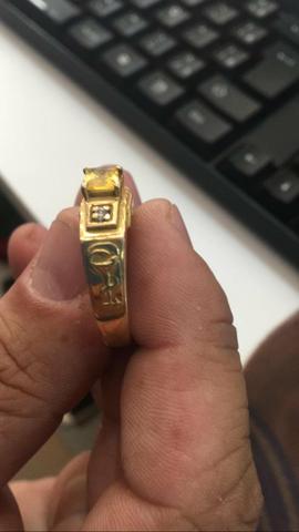 Anel de formatura, curso farmácia, 7.5 grama ouro 18k tamanho 27. 1400 reais - Foto 6