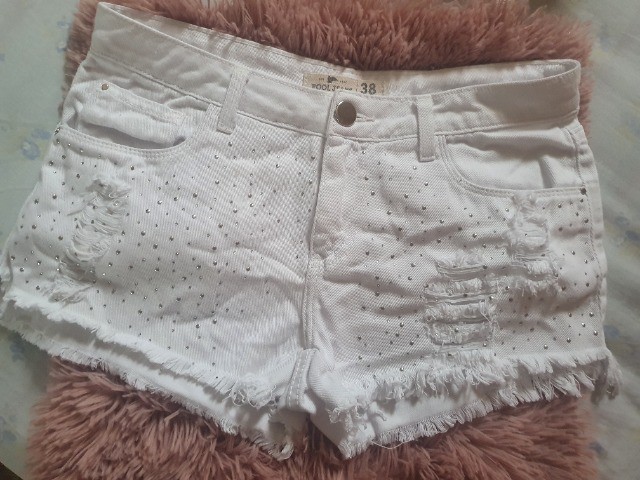 shorts jeans branco tamanho 38 da C&A - Foto 2