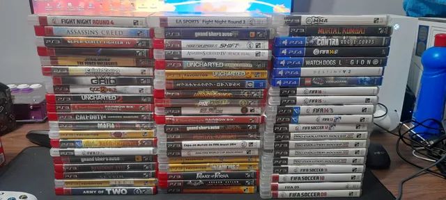 60 jogos PS3 e PS4 - Para revenda. - Videogames - Parque São