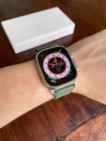 APPLE WATCH ULTRA + CELULAR 49MM TITÂNIO ALPINO LARANJA