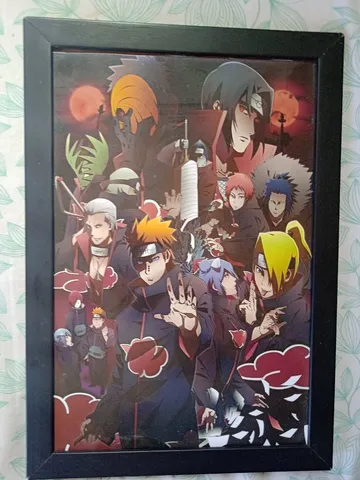 Placa Decorativa em MDF - Naruto, Akatsuki