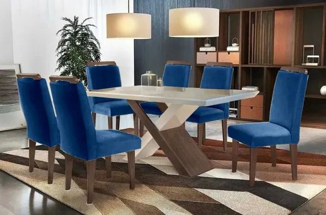 Mesa café com 6 cadeiras 100% MDF!!tt718m
