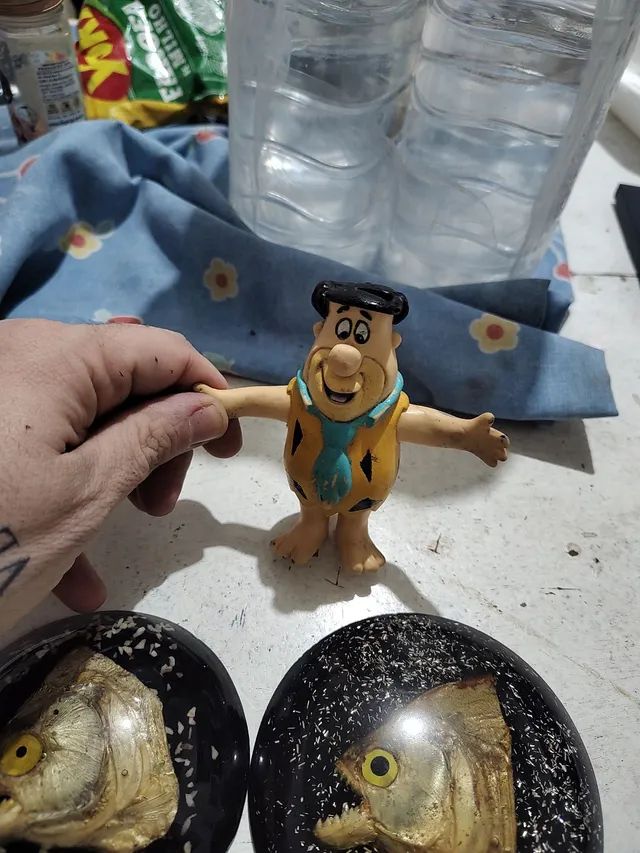 Boneco Fred Flinstones antigo da Just toys - Foto 3