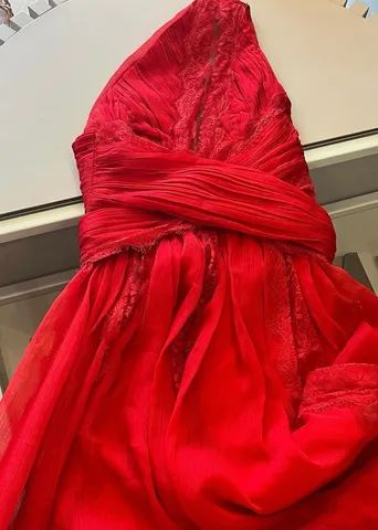 Vestido vermelho SKAZI na etiqueta  - Foto 4